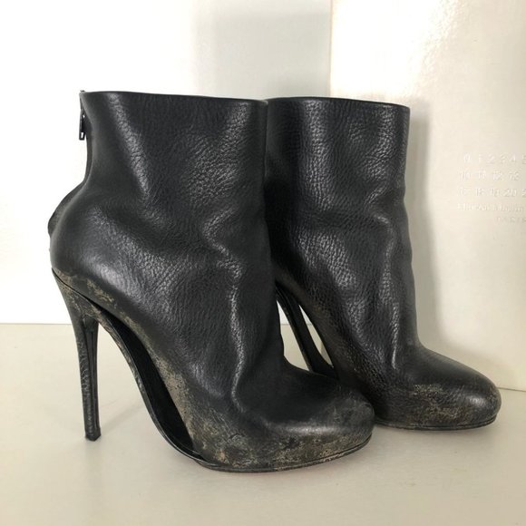 Maison MARGIELA Leather Platform Ankle Booties 35 - Picture 2 of 8